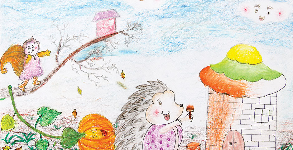 雅安地震災(zāi)區(qū)孩子們的畫作