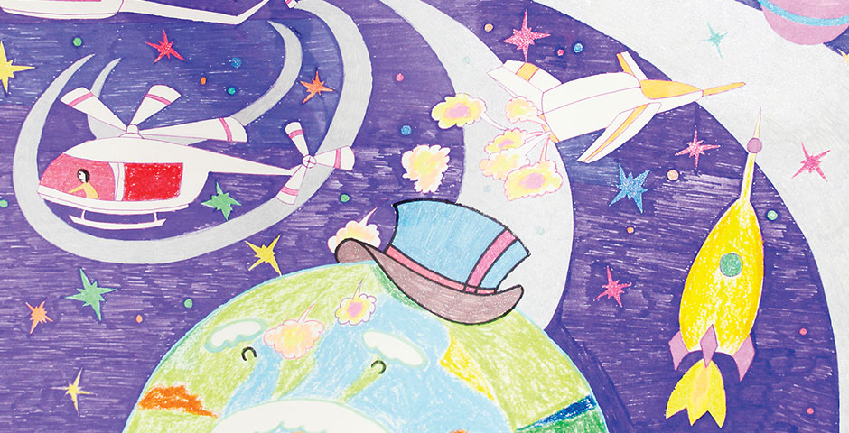 雅安地震災(zāi)區(qū)孩子們的畫作